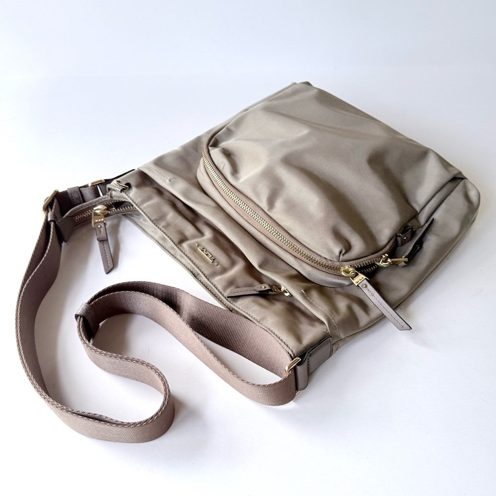 Tumi Voyageur Capri Crossbody Bag in Taupe / Beige / Khaki w/ Gold Hardware - Picture 7 of 16